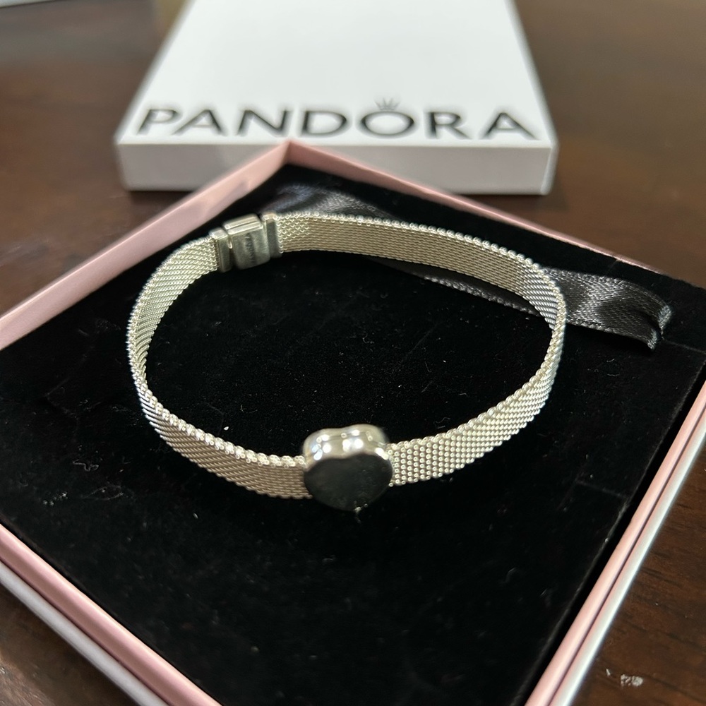 Pandora Reflexions Sterling Silver Bracelet with Heart Charm